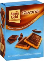 Печенье Alpen Gold Chocolife с плиткой молочного шоколада